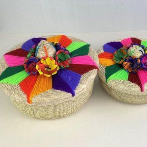 Colorful Woven Food Storage Basket - this comes with 1 large